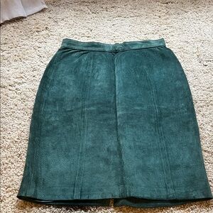 Vintage Green Suede Skirt